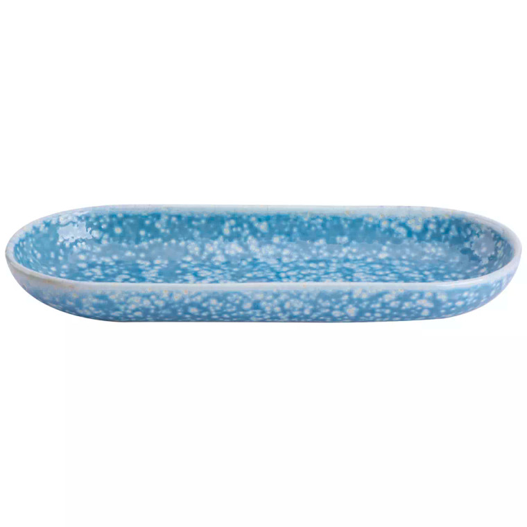 Colori Del Sud Bord Cazorla Ovaal 27 x 11.5 cm Aardewerk Blauw