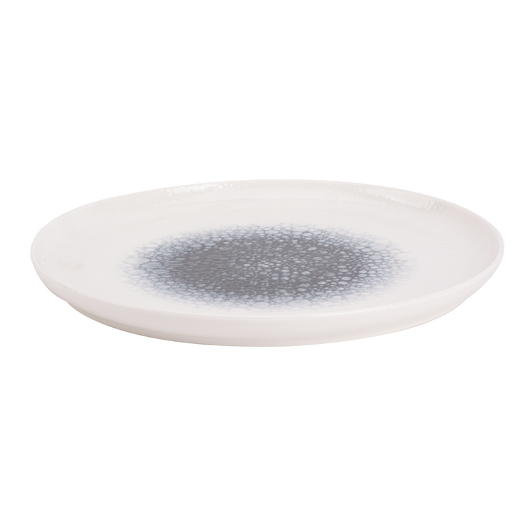 Maastricht Porselein plate Coupe Grey Mineralis 27 cm White Maastricht Porselein plate Coupe Grey Mineralis 27 cm White