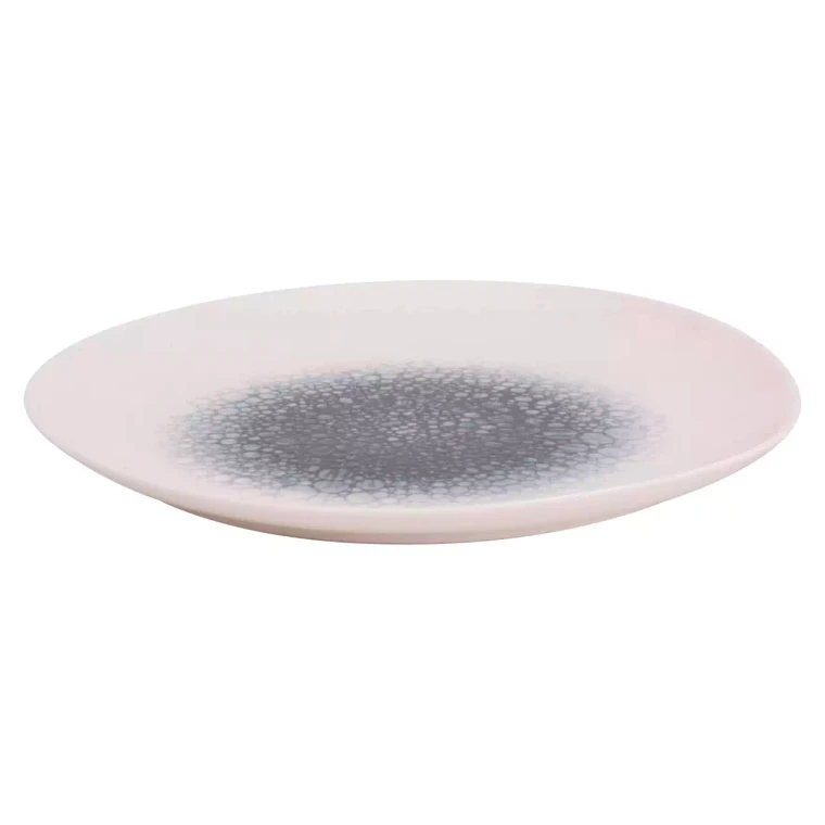 Maastricht Porselein plate Grey Mineralis Organic 20 cm White