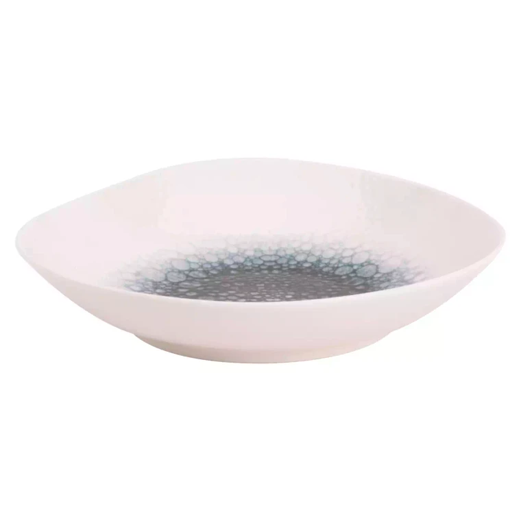 Maastricht Porselein plate Deep Grey Mineralis Organic 20 cm White