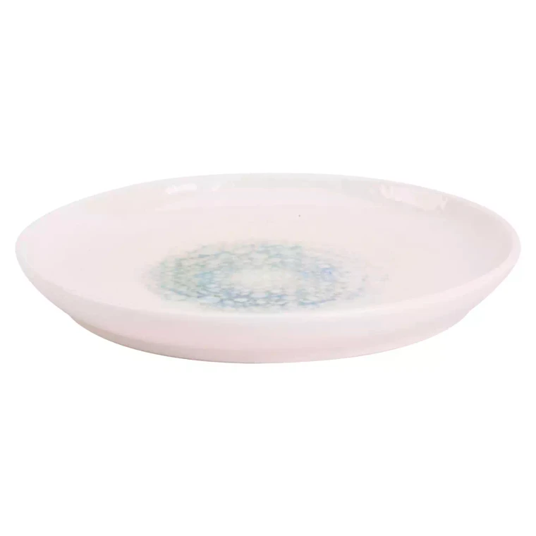 Maastricht Porselein Bord Coupe Aqua Mineralis 18 cm Wit
