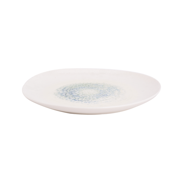 Maastricht Porselein plate Aqua Mineralis Organic 20 cm White Maastricht Porselein plate Aqua Mineralis Organic 20 cm White