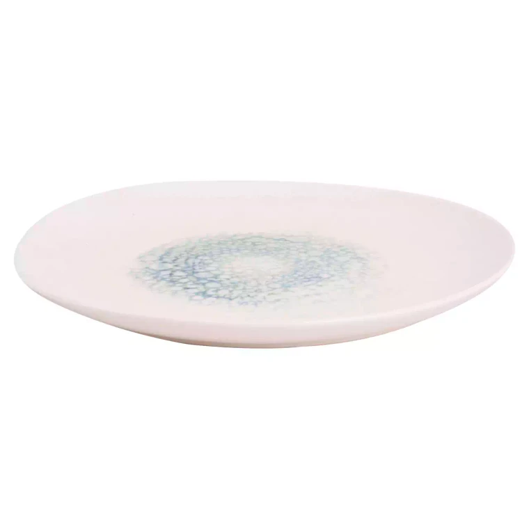 Maastricht Porselein Bord Aqua Mineralis Organic 25 cm Wit