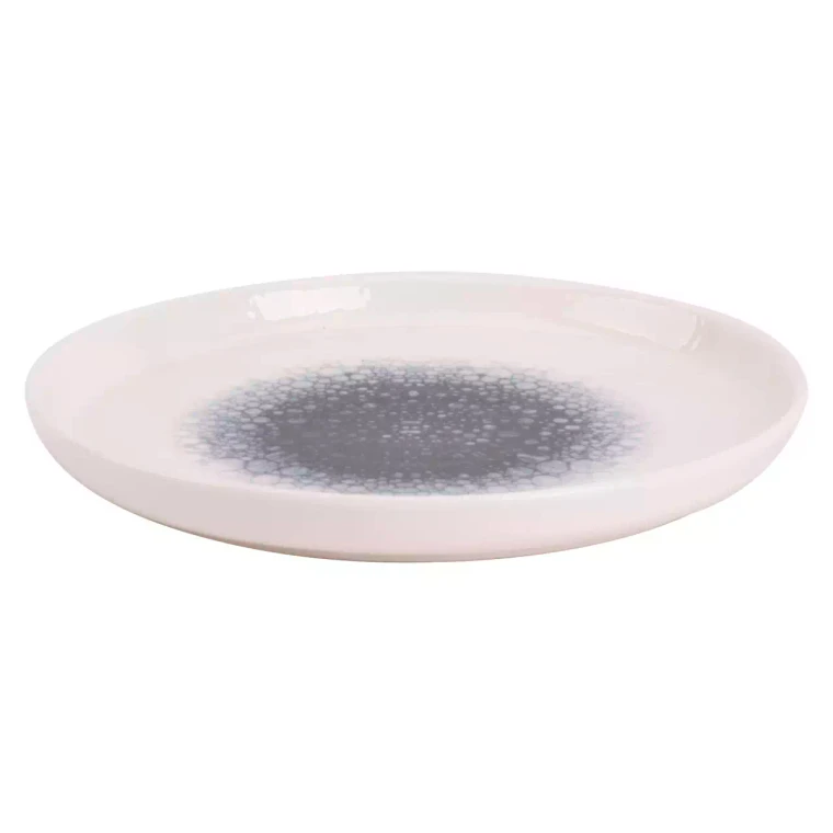 Maastricht Porselein Bord Coupe Grey Mineralis 21 cm Wit