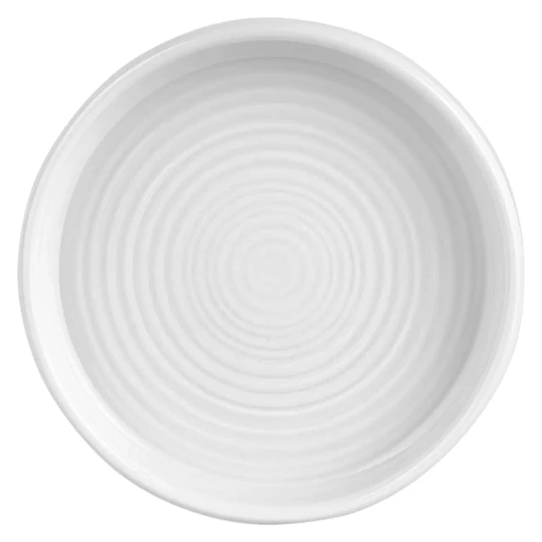By Bone Bord diep Helix White 9 cm Porselein Wit
