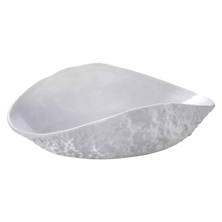 Maastricht Porselein Plat « Calcaire », 20,5 x 11,5 cm, blanc 