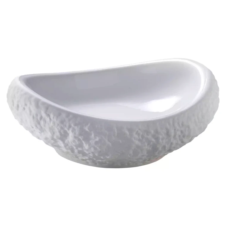 Maastricht Porselein Plat « Calcaire » 20 x 18 cm Blanc 
