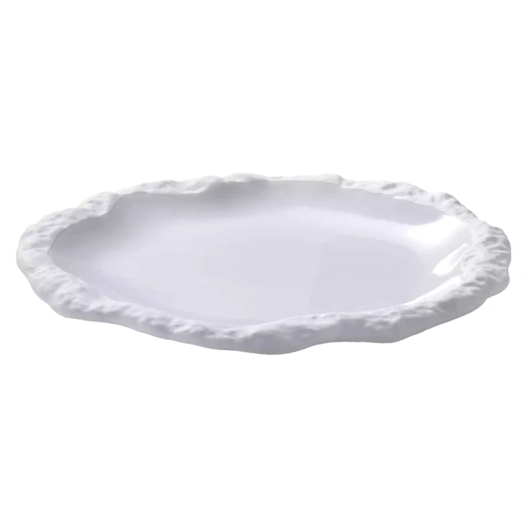 Maastricht Porselein Assiette « Calcaire » 20 cm, blanche 