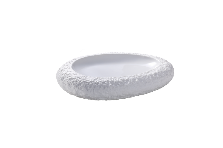 Maastricht Porselein plate Calcaire 23 x 19 cm White 