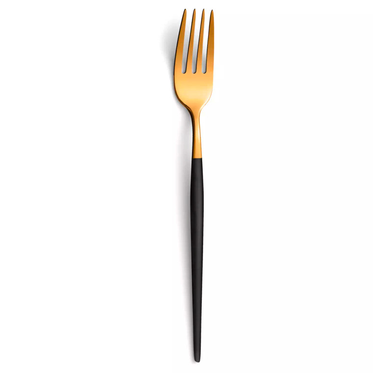 Amefa Dessert Fork 1114 Soprano 18.3 cm 18/0 Gold/Black