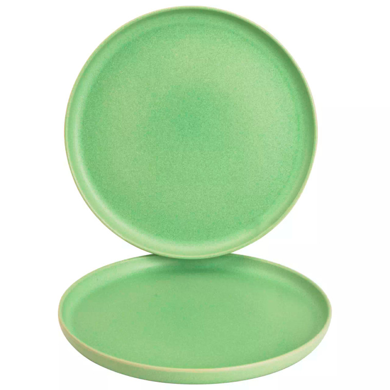 James Cooke Bord Bliss 28 cm Groen Stoneware 2 stuks