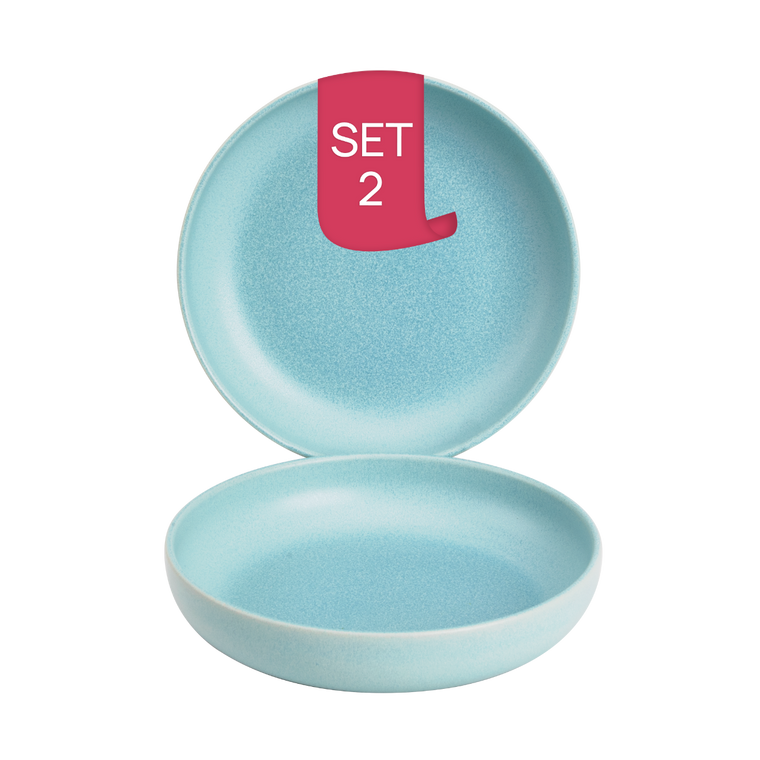 Bord Diep Bliss 22 cm Licht Blauw 2 Stuk(s)