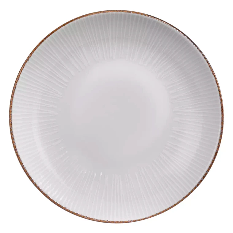 By Bone Plate Grace Zest 21 cm Porcelain Cream Brown