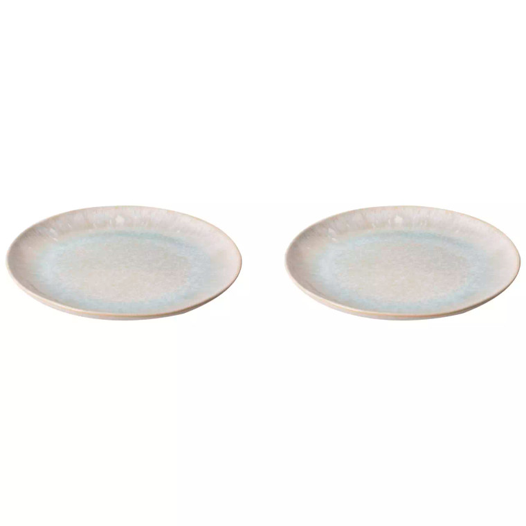 Palmer Bord Light Blue Sea 22.5 cm Blauw Stoneware 2 stuk(s)