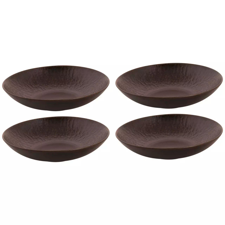 Palmer Bord diep coupe Ruston 22 cm Bruin Stoneware 4 stuk(s)