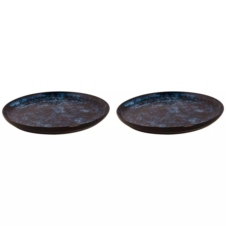 Palmer Bord Bama Blue 27 cm Blauw Stoneware 2 stuk(s)
