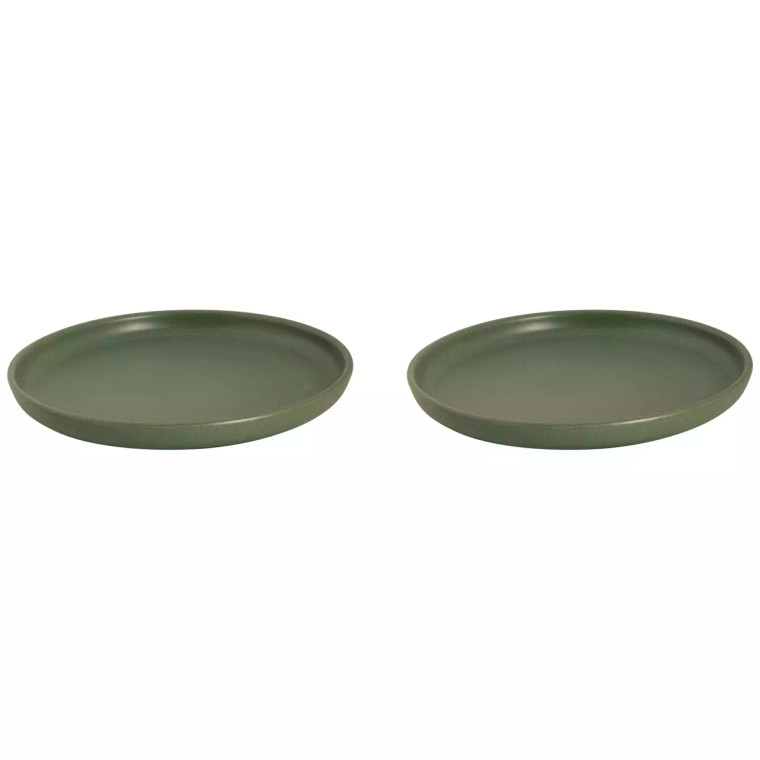 Palmer plate Sandy Loam cm Green Stoneware 2 piece(s)