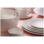 Maastricht Porselein Assiette à dessert 036 « Lux » 16 cm, porcelaine blanc cassé 