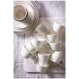 Maastricht Porselein Schale Lux , 21 cm, 2 Liter, Offwhite