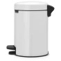 Brabantia Pedaalemmer Newicon 17 x 25 cm 3 liter RVS Wit