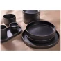 Maastricht Porselein Bord diep Cafe Noir 21 cm Zwart 