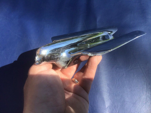 1950 Cadillac Hood Ornament Flying Goddess Chrome Trim Original