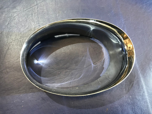 1959 Cadillac Front Bumper Turn Signal Fog Light Stainless Trim Bezel Ring