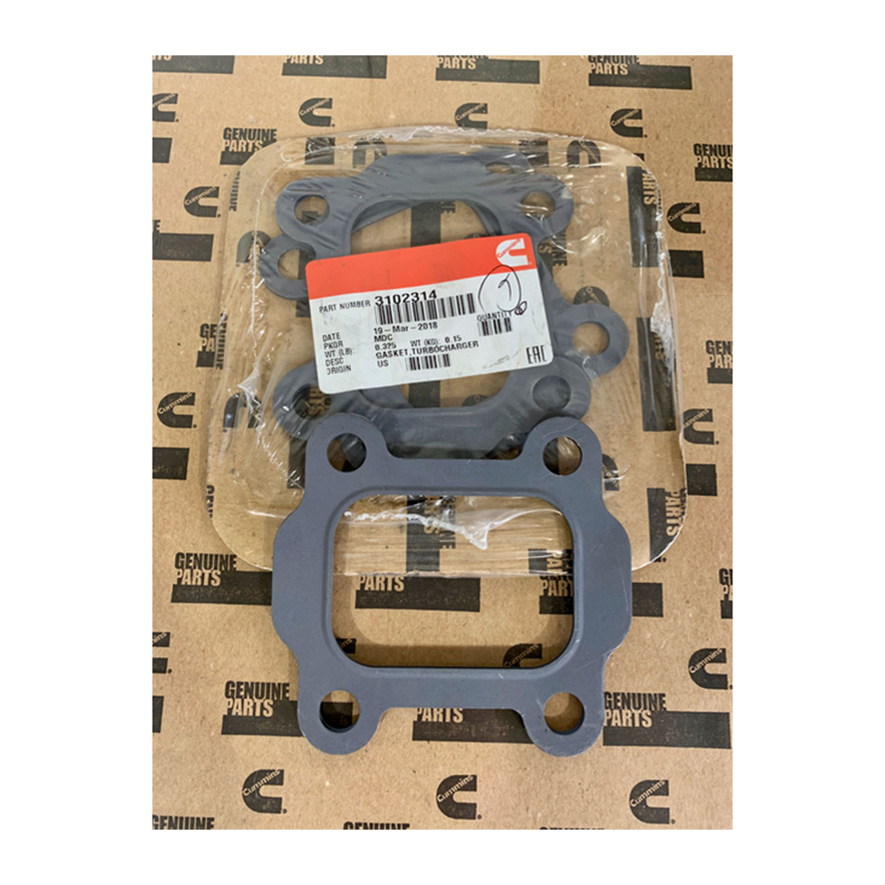 thumbnail image 2 of Genuine Cummins 3899343 Gasket Turbocharger For Sale Online 2 of 10