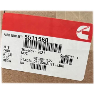CUMMINS 5511560 - HEADER DIESEL EXHAUST FLUID - Original OEM part