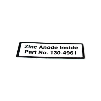 ONAN 98-7541 - ZINC ANODE LABEL - Original ONAN/CUMMINS OEM part