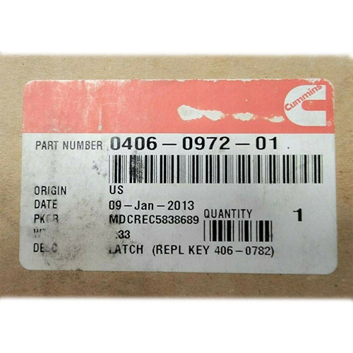 CUMMINS 406-0972-01 - LATCH (KEY 0406 0782)-image2