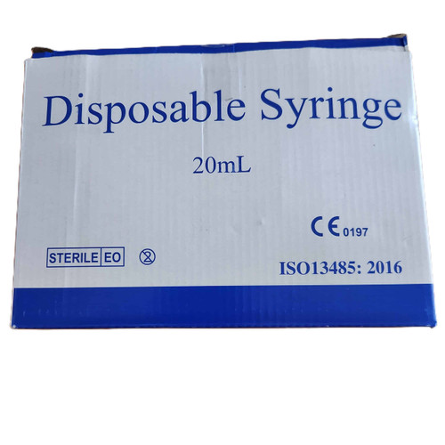 Disposable Luer slip syringe 20mL (Box of 50)