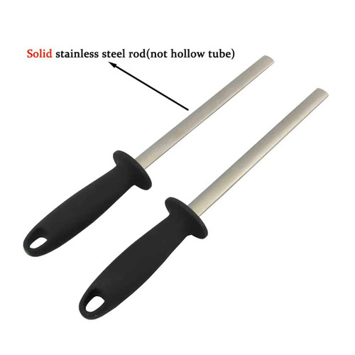 Diamond Knife Sharpener Rod — 8 Inch Hoof Knife & Kitchen Sharpener