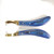 Hoof It Blue Handle Hoof Knife – Left Hand, Gold Blade, J2 Stainless Steel