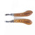 Hoof It Wooden Handle hoof Knife – Left Hand, J2 Stainless Steel