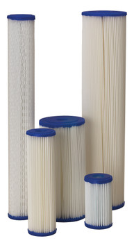 Pentek 155416-43 R Series 30 Micron Reusable Pleated Polyester R30-20 Filter Cartridge (2.63" x 20")