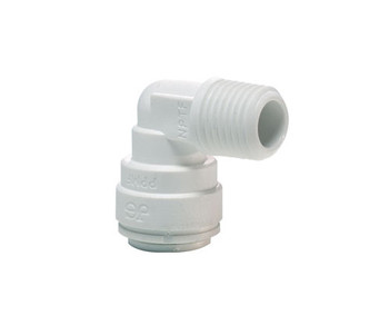 John Guest PP Series Fixed Elbow Connector 3/8" x 1/4" (Tube x Thread) PP481222W John Guest PP Series Fixed Elbow Connector 3/8" x 1/4" (Tube x Thread) PP481222W