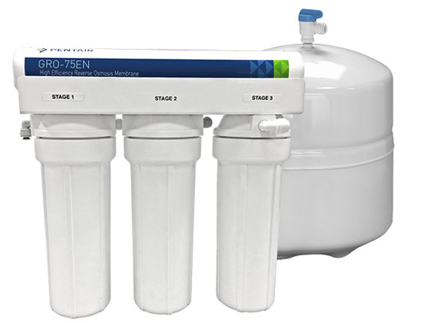 4 Stage RO System with 75 GPD High Efficient GRO  Membrane, 4 Gallons Tank, Faucet & Accessories 3/8"