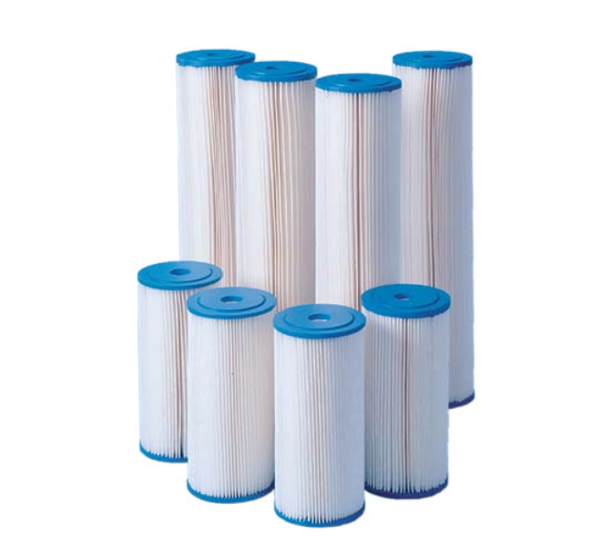 HB-10-EZ-Clean Harmsco 10" BB 50 Micron Calypso Blue Pleated Filter Cartridge