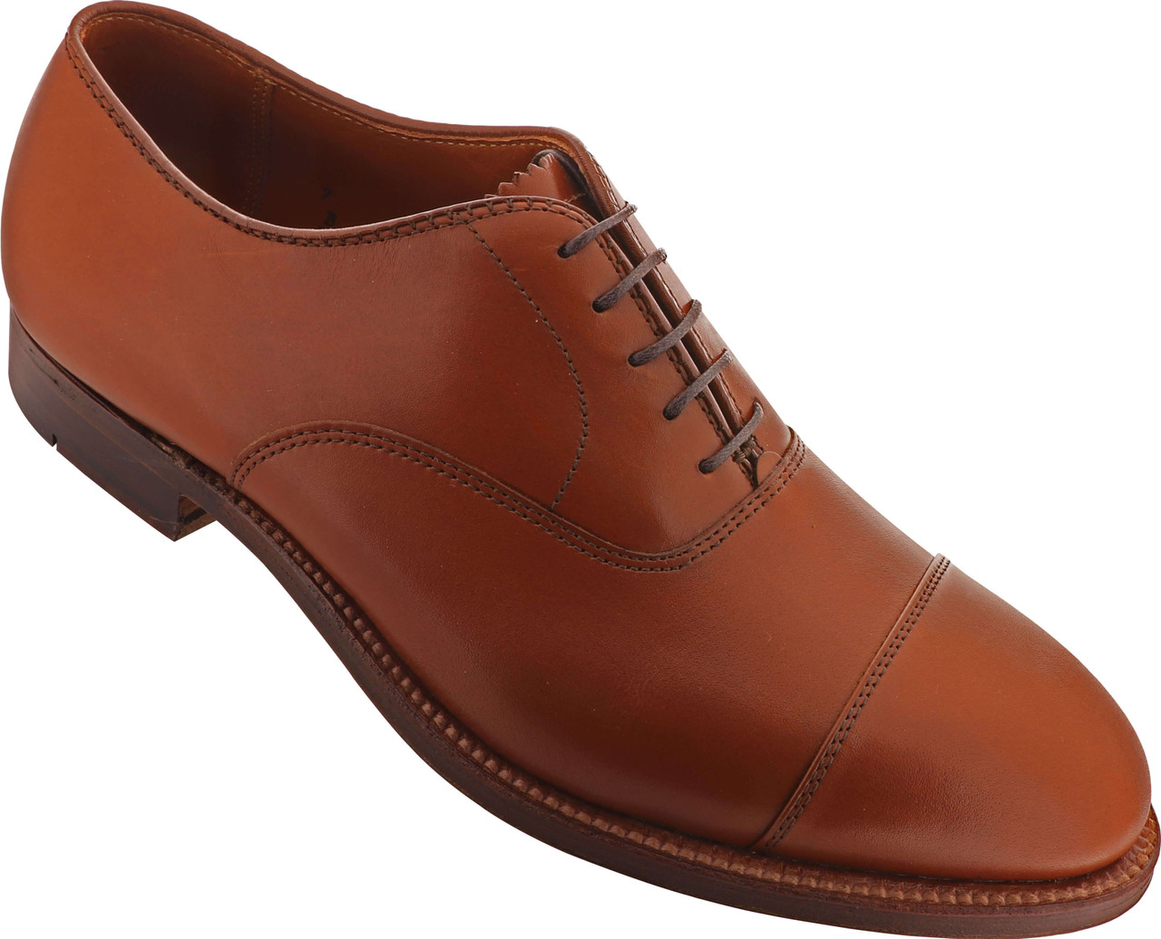 Alden Shoes Men's Straight Tip Bal 9062 Tan Calfskin - The Shoe Mart