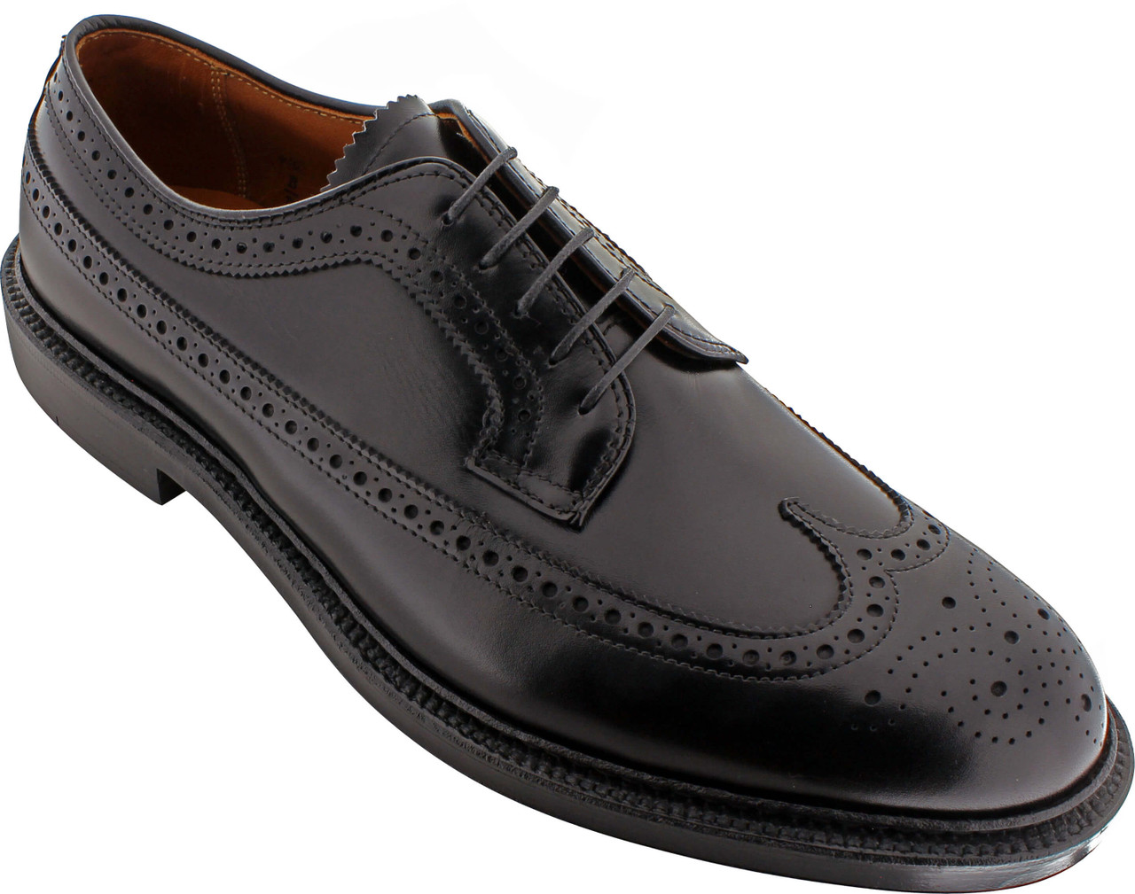 Alden Men's 9753 - Long Wing - Black Calfskin - The Shoe Mart