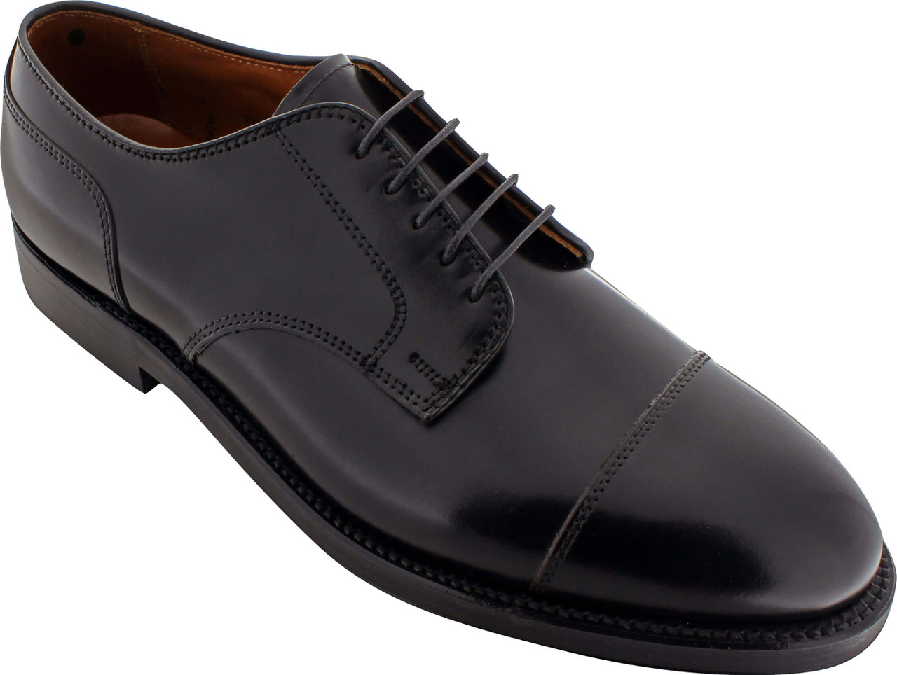 Alden Men's 2161 - Straight Tip Blucher - Black Shell Cordovan - The Shoe  Mart