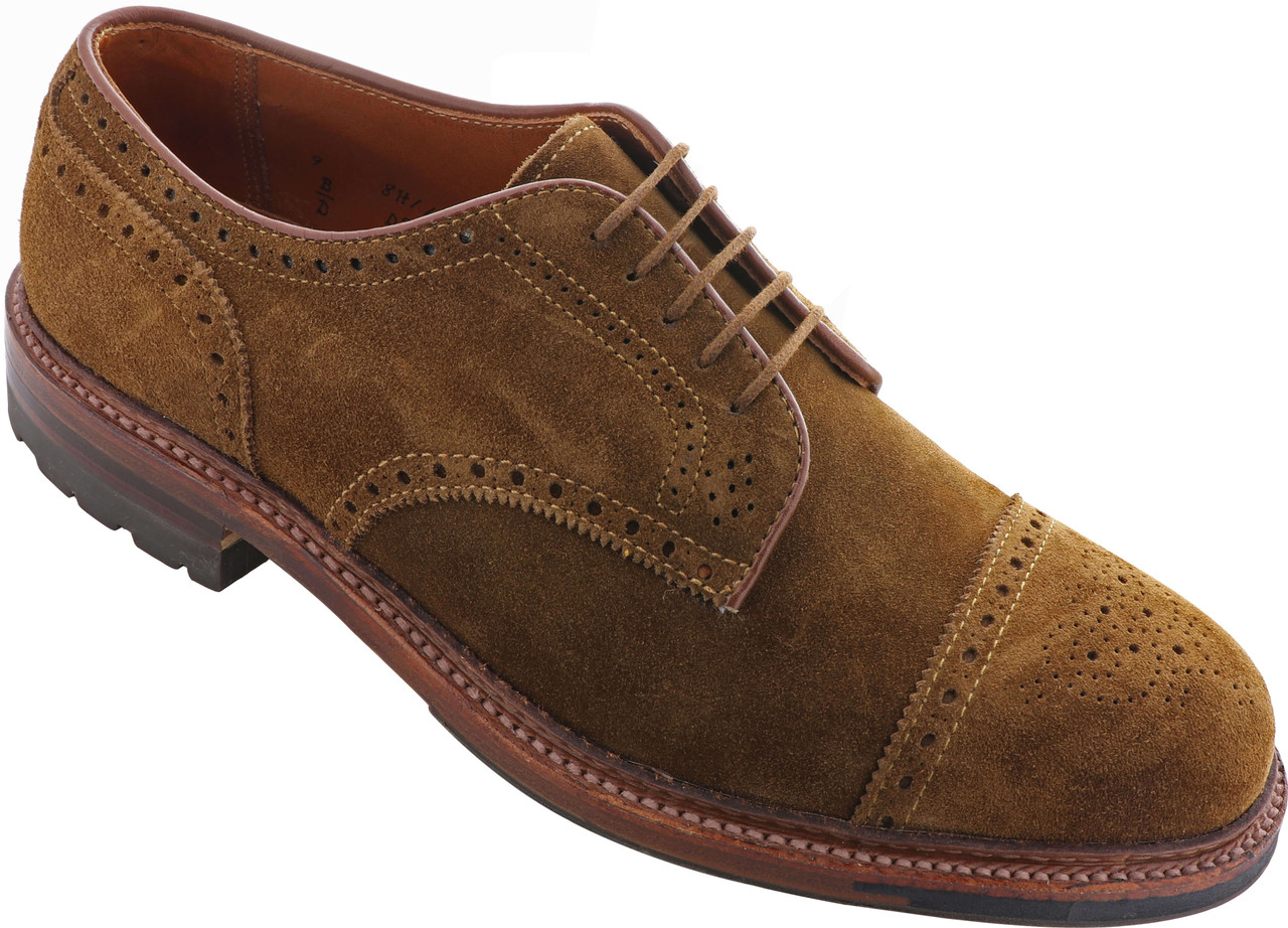 Alden Shoes Men's Medallion Tip Blucher D8512C Snuff Suede - The