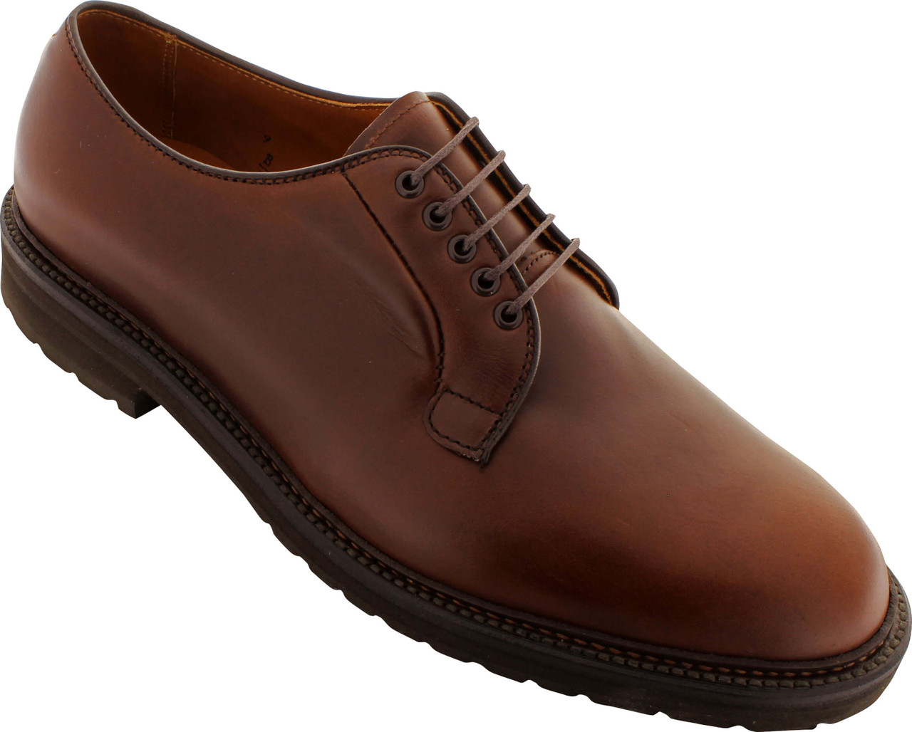 Alden Men's 9432S - Plain Toe Blucher - Brown Chromexcel