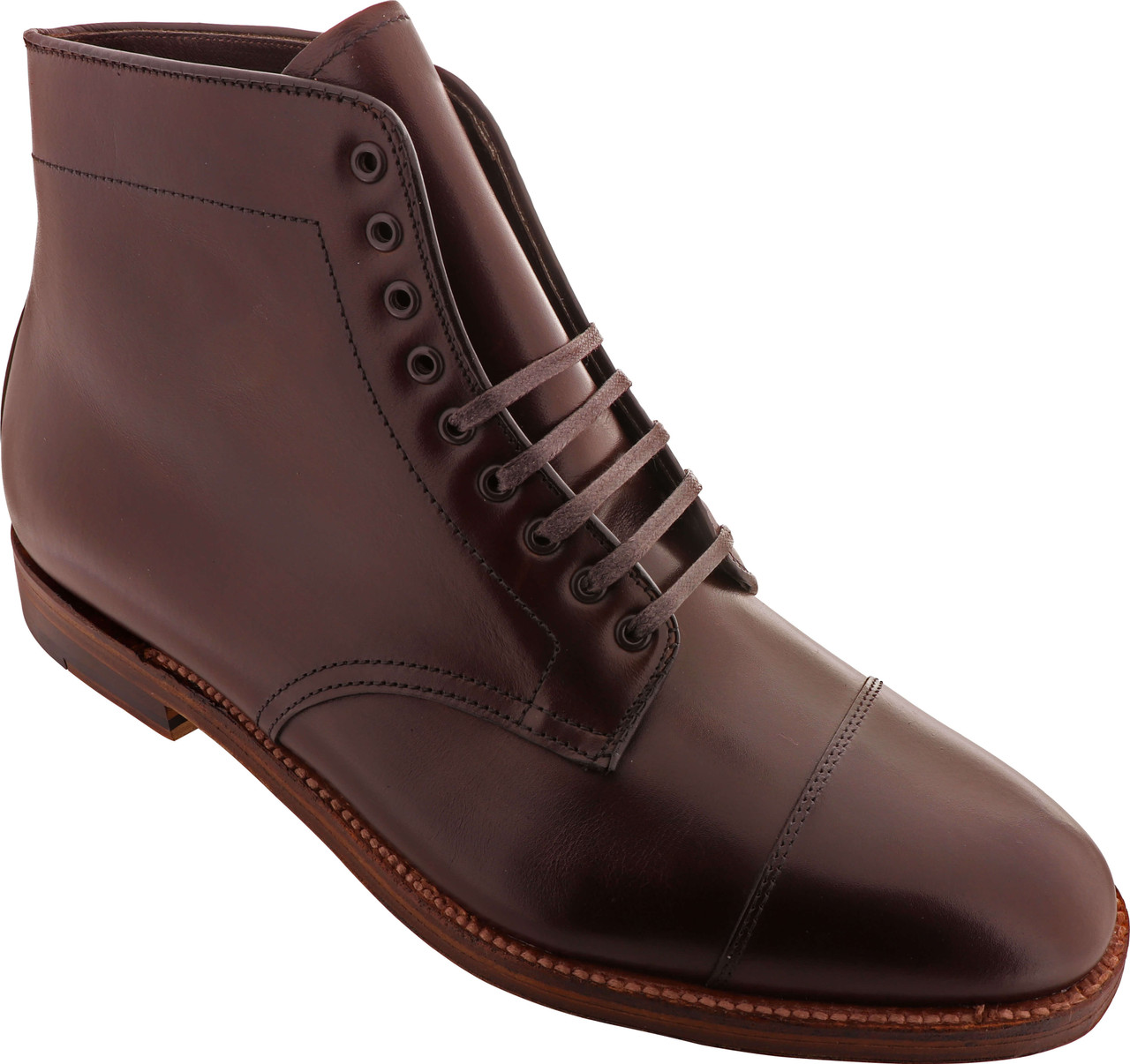 Alden Shoes Men's Straight Tip Boot 3912 Dark Brown