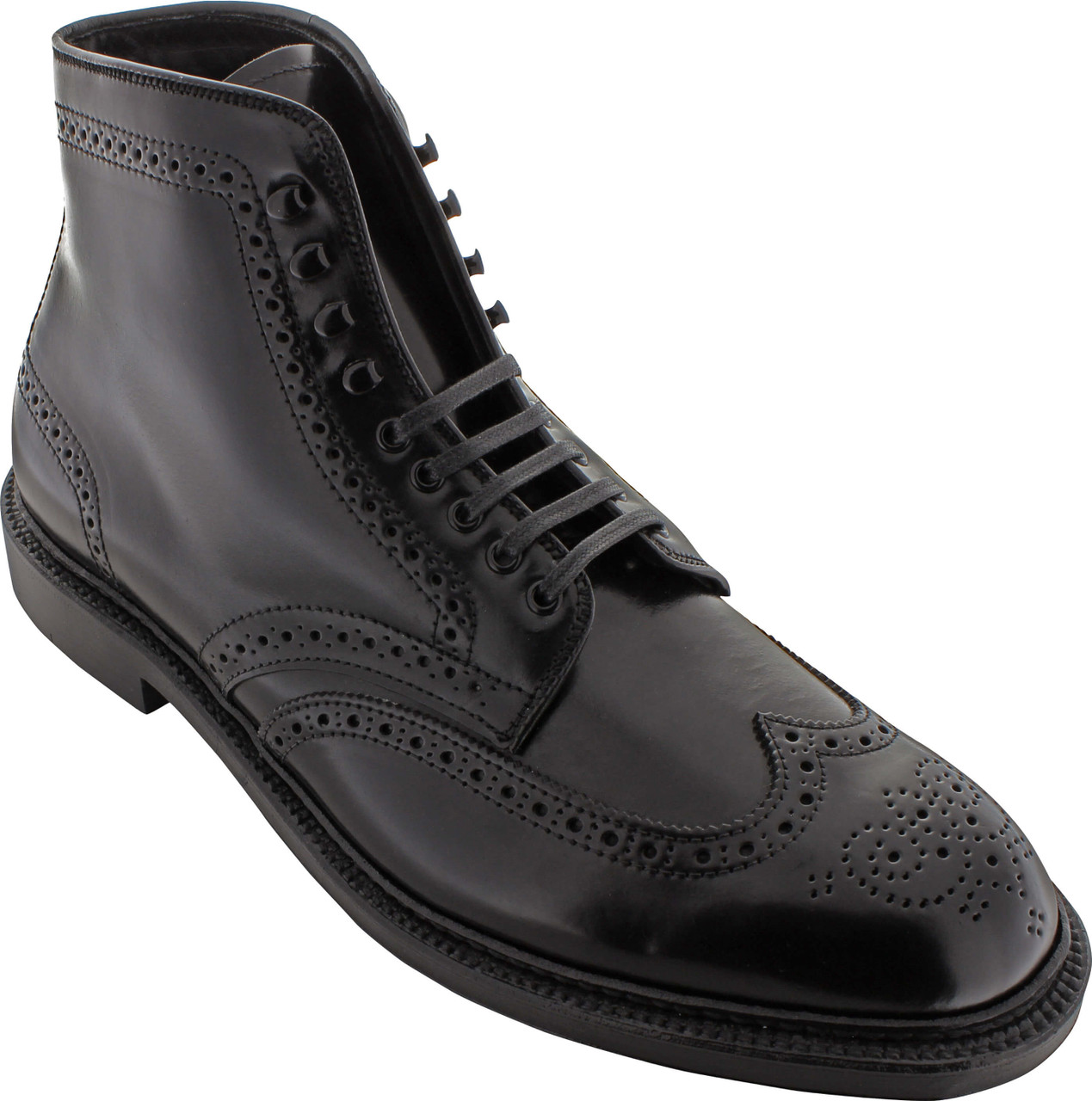 Alden 4465H | Buy Alden Black Shell Cordovan Wing Tip Boots - The