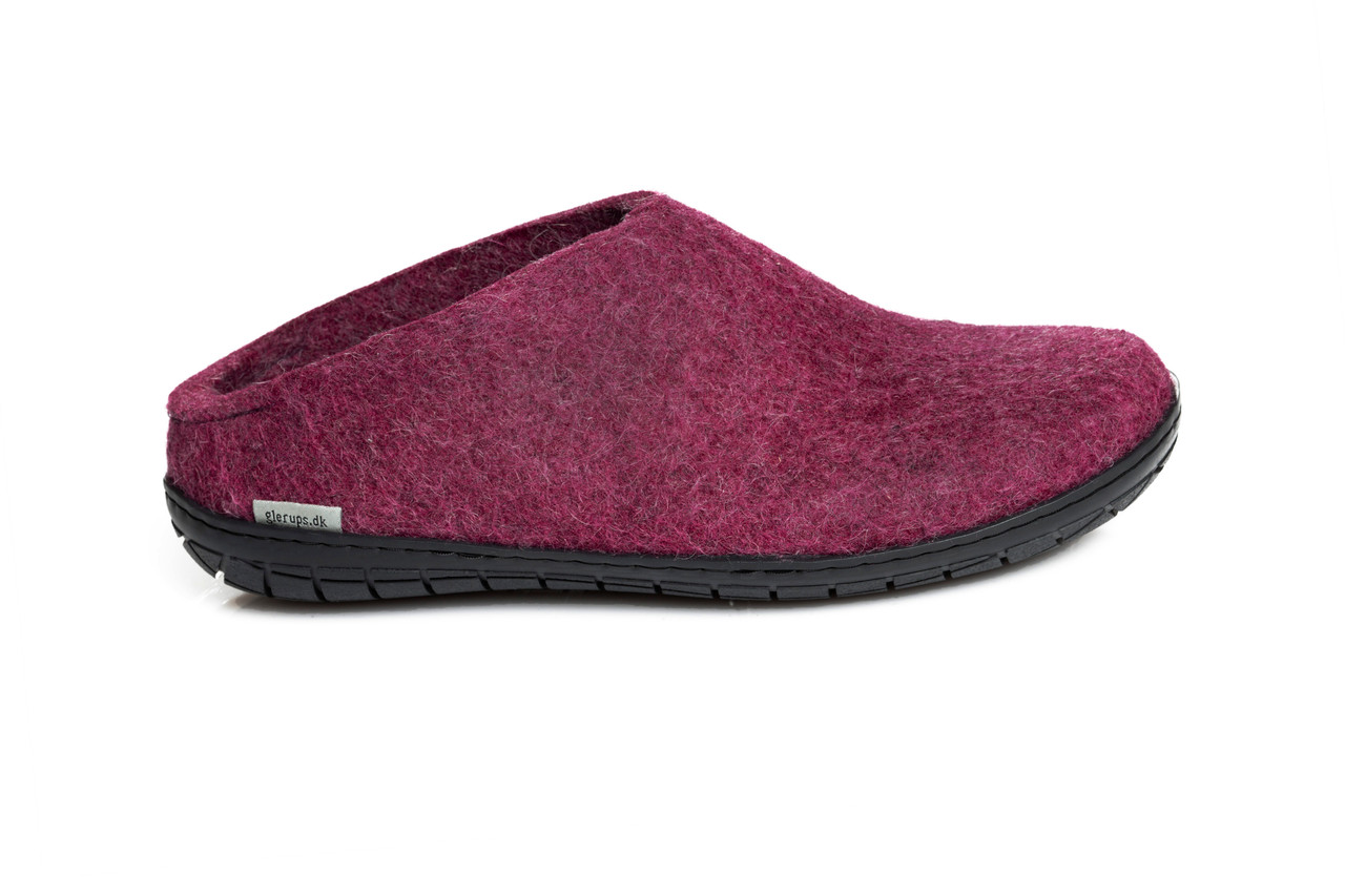 Glerups Felt Slippers With Rubber Sole BR-07-02 - The Shoe Mart