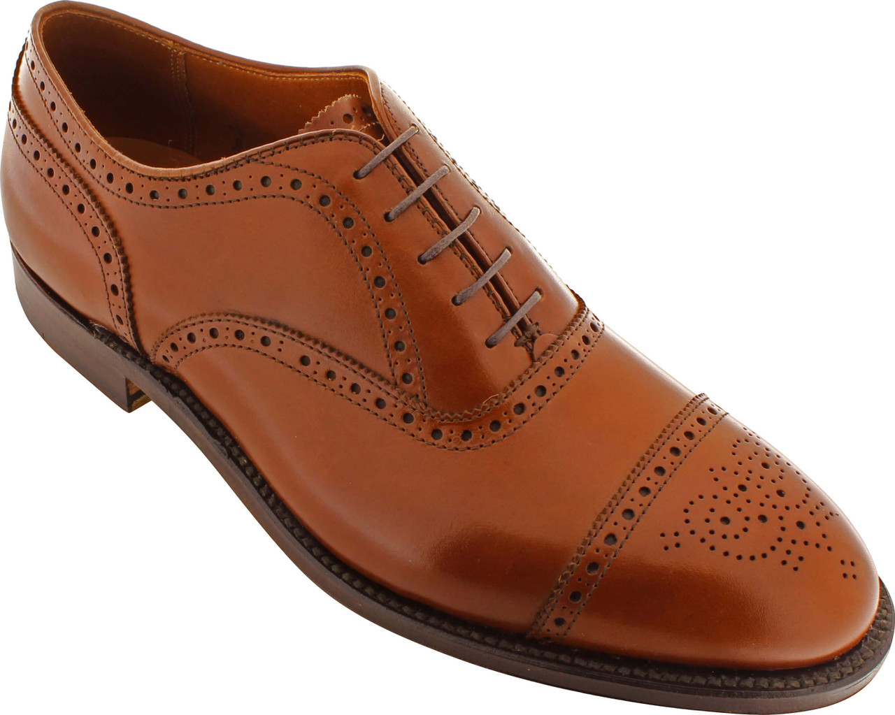 Alden Men's 911 - Medallion Tip Bal - Tan Calfskin