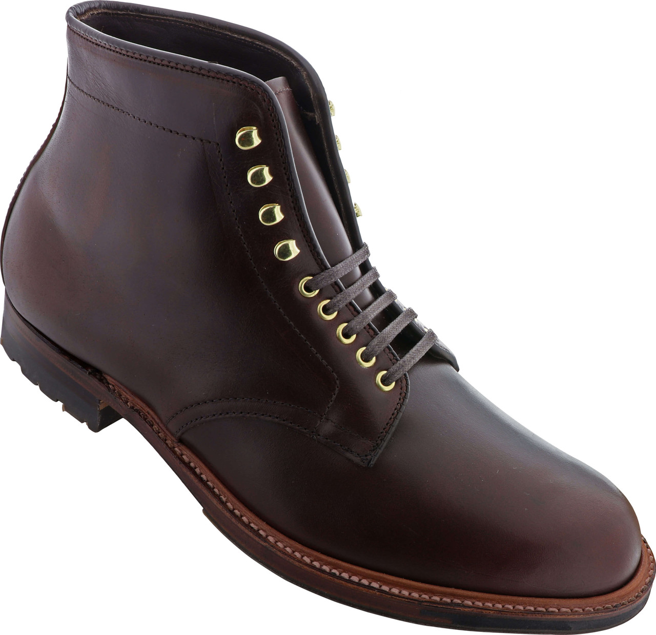 Alden Men's D4813HC - Plain Toe Commando Sole Boot - Brown