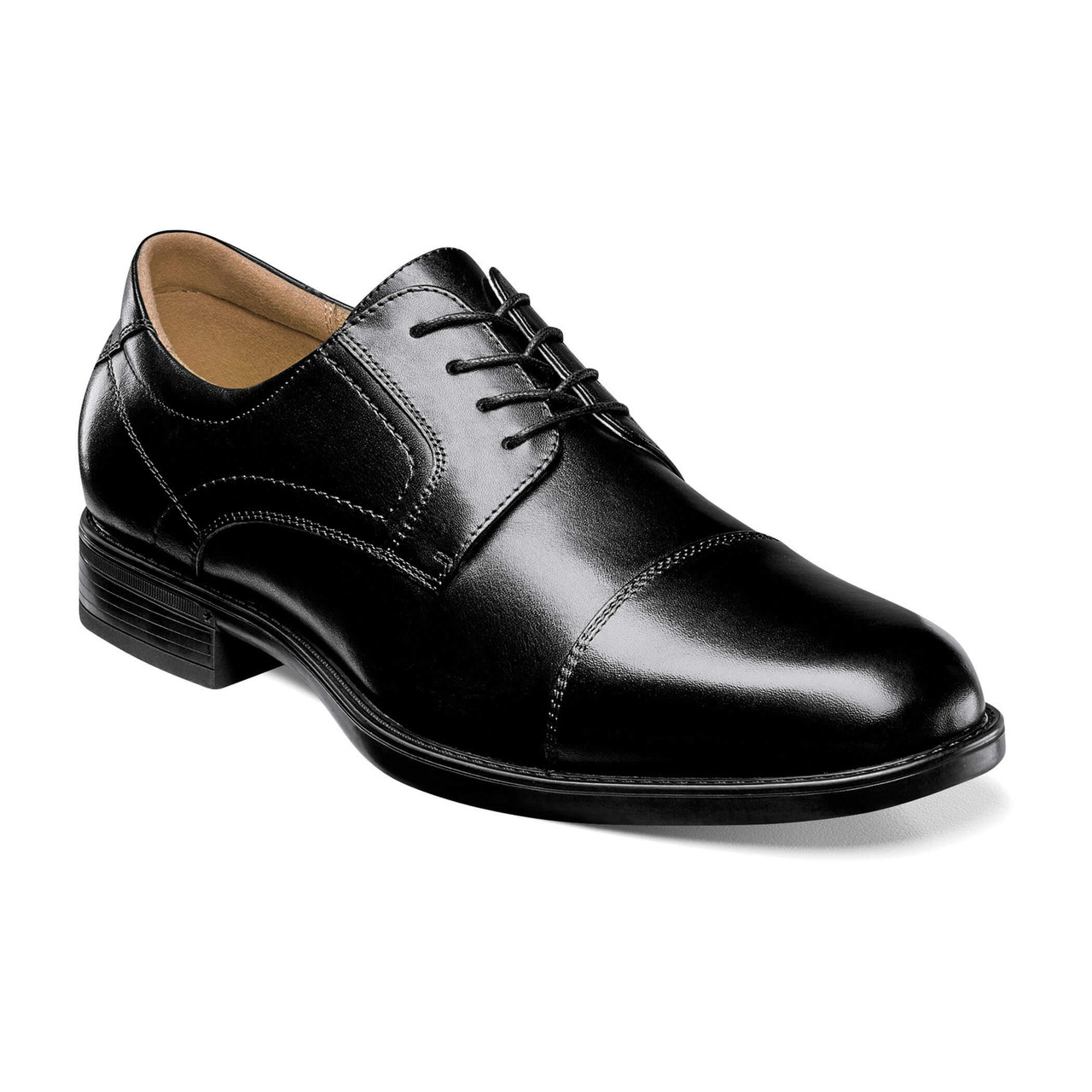 Florsheim Men's Midtown Cap Toe Oxfo 12138-001 Black - The Shoe Mart